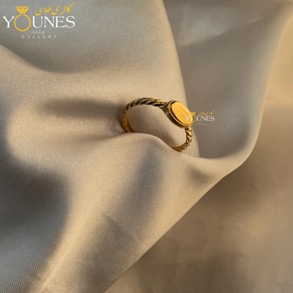 انگشتر بیضی طلا